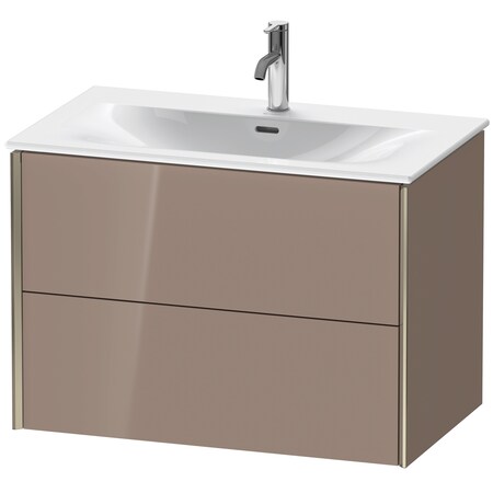 Duravit Xviu Wall-Mounted Vanity Unit Cappuccino High Gloss XV41340B186
